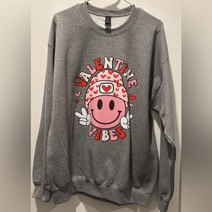 Gray Valentine Vibes Sweatshirt
